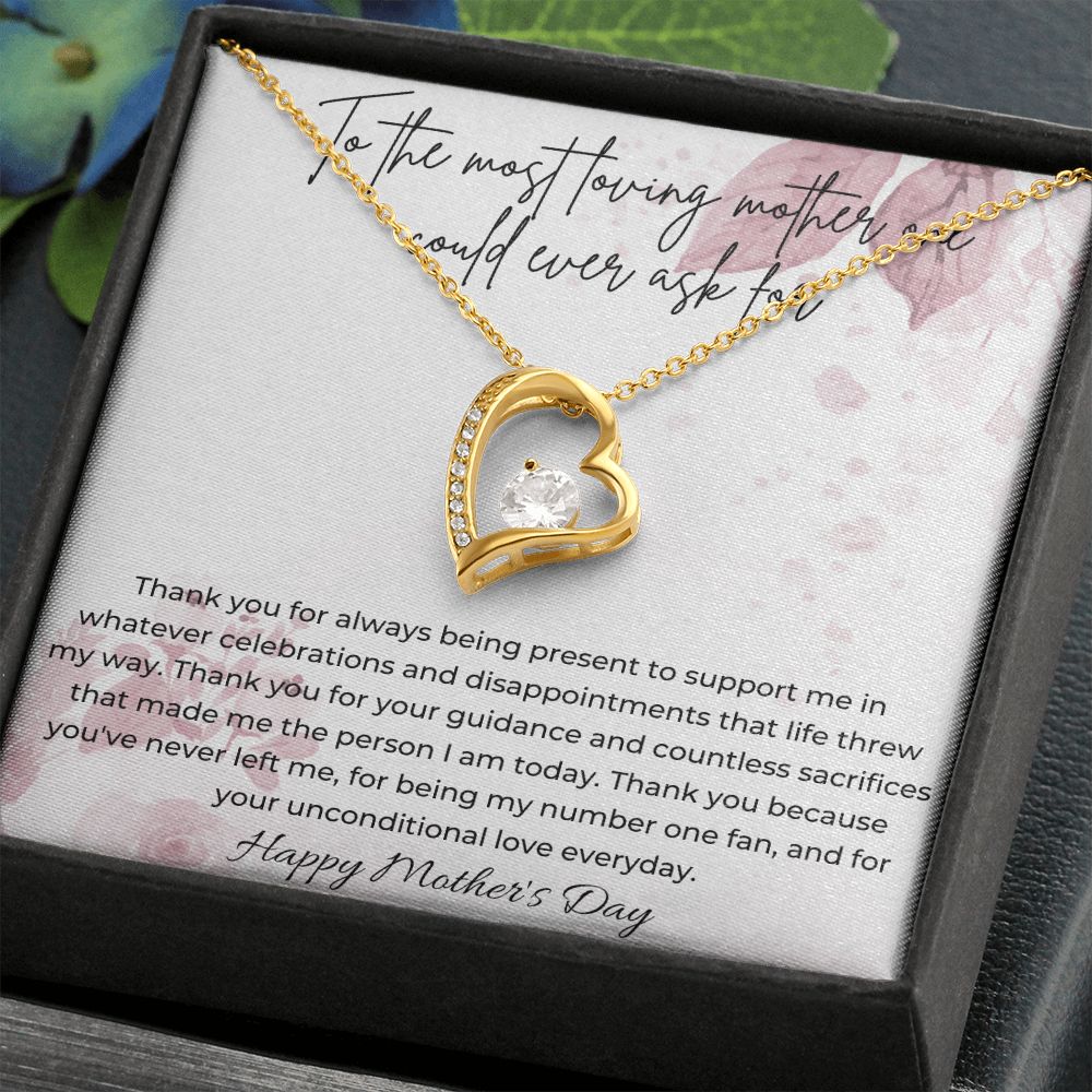 14k White Gold |18k Yellow Gold Forever Love Necklace For Mother's Day