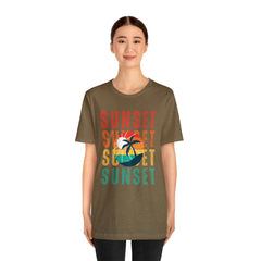 Springtime Vintage Sunset Unisex T Shirts