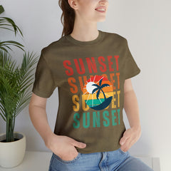 Springtime Vintage Sunset Unisex T Shirts