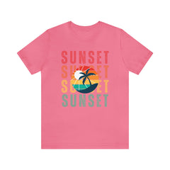 Springtime Vintage Sunset Unisex T Shirts