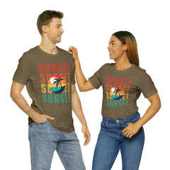 Springtime Vintage Sunset Unisex T Shirts