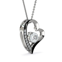 Forever Love Necklace + Clear CZ Earrings For Daughter