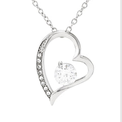 Forever Love Necklace + Clear CZ Earrings For Daughter