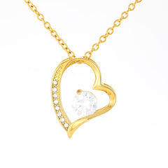 Forever Love Necklace + Clear CZ Earrings For Daughter