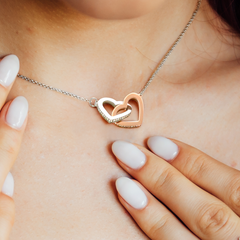 Interlocking Hearts Necklace For Mom