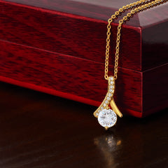 Alluring Beauty Diamond Pendant 14k White Gold Clear Necklace Cubic Zirconia Earring Set For Wife