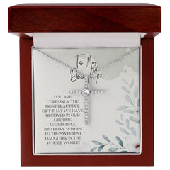 CZ Cross Necklace For Daughter