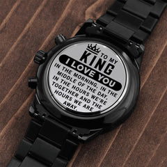 Seller Customized Black Chronograph Watch
