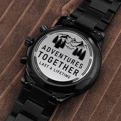 Seller Customized Black Chronograph Watch
