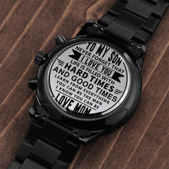 Seller Customized Black Chronograph Watch