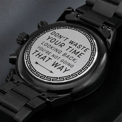 Seller Customized Black Chronograph Watch