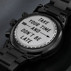 Seller Customized Black Chronograph Watch