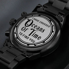 Seller Customized Black Chronograph Watch