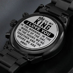 Seller Customized Black Chronograph Watch