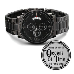Seller Customized Black Chronograph Watch