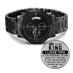 Seller Customized Black Chronograph Watch