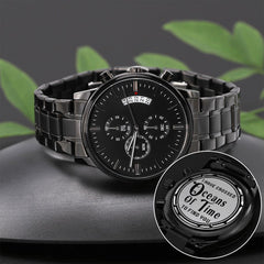 Seller Customized Black Chronograph Watch