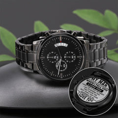 Seller Customized Black Chronograph Watch