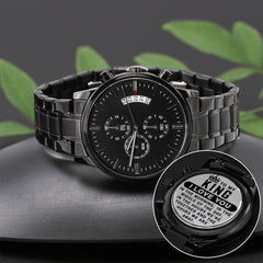 Seller Customized Black Chronograph Watch