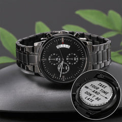 Seller Customized Black Chronograph Watch