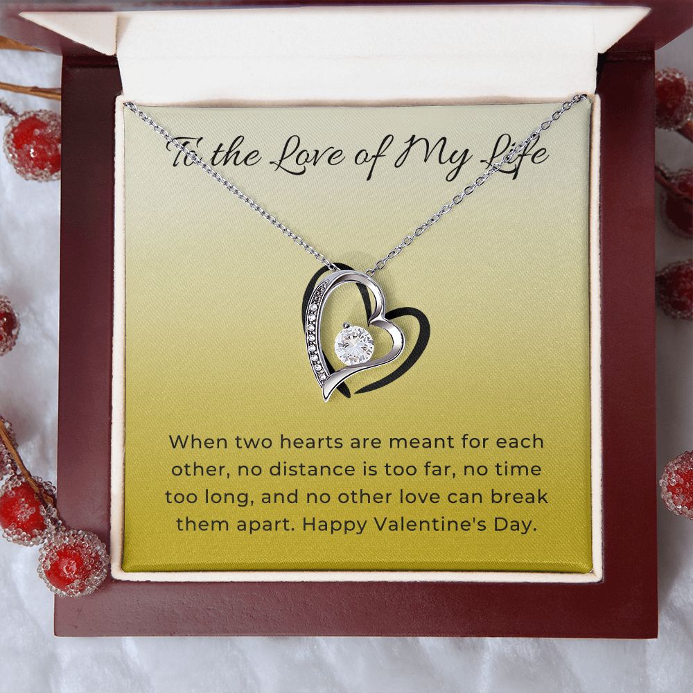 Forever Love Necklace with On Demand Message Card for Her