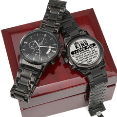 Seller Customized Black Chronograph Watch