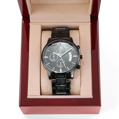 Seller Customized Black Chronograph Watch