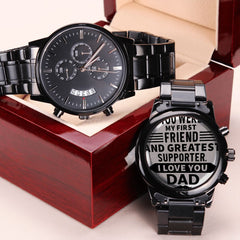 Seller Customized Black Chronograph Watch