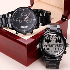 Seller Customized Black Chronograph Watch