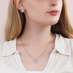 Cassidy Love Knot Earring & Necklace Set For Daughter