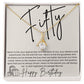 Alluring Beauty 14k White18k Yellow Gold Necklace 50th Birthday