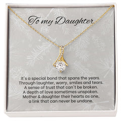 Alluring Beauty 14k |18k White Yellow Gold Necklace For Daughter