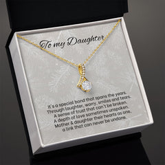 Alluring Beauty 14k |18k White Yellow Gold Necklace For Daughter