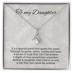 Alluring Beauty 14k |18k White Yellow Gold Necklace For Daughter