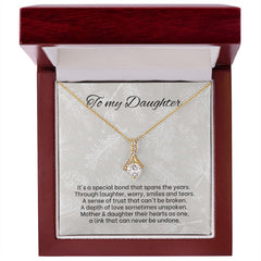 Alluring Beauty 14k |18k White Yellow Gold Necklace For Daughter