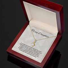Alluring Beauty 14k |18k White Yellow Gold Necklace For Daughter