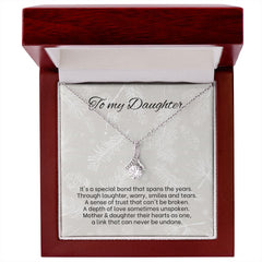 Alluring Beauty 14k |18k White Yellow Gold Necklace For Daughter