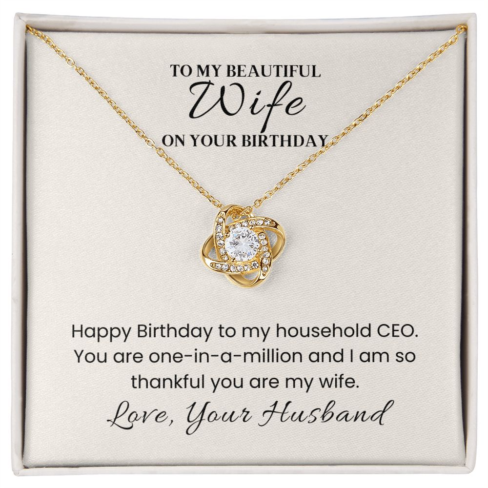 Love Knot Necklace for Wife Birthday