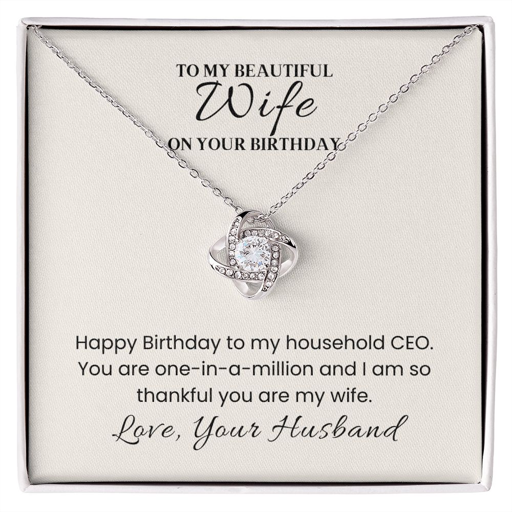 Love Knot Necklace for Wife Birthday