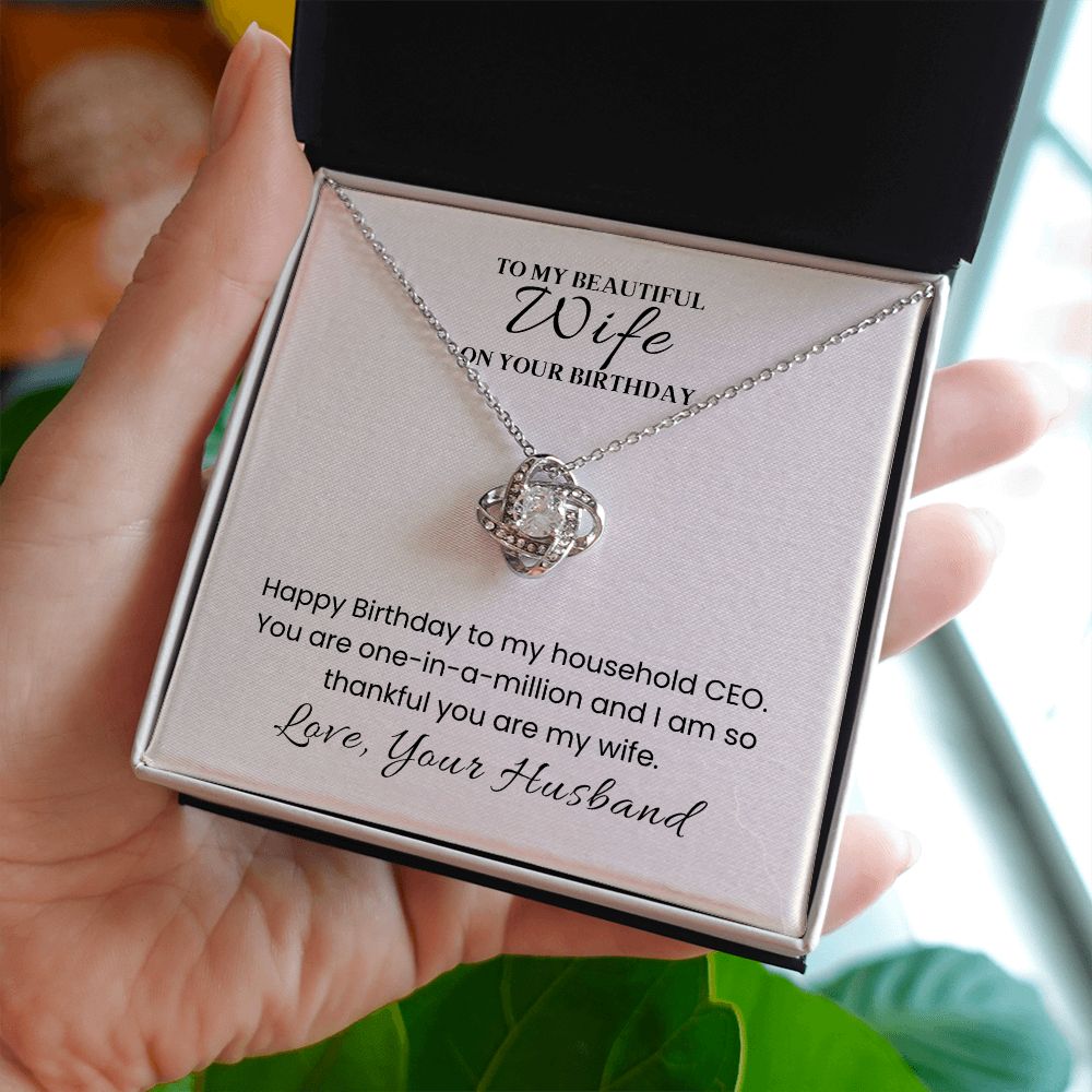 Love Knot Necklace for Wife Birthday