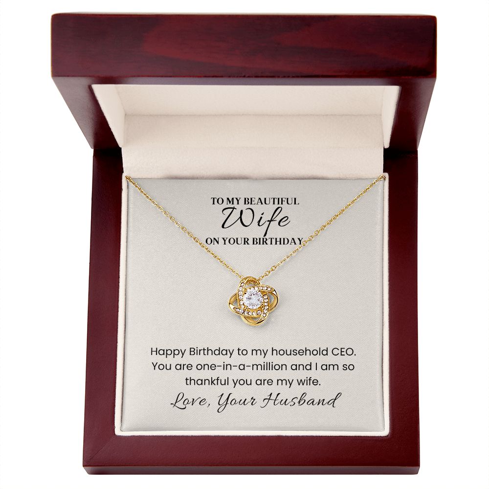 Love Knot Necklace for Wife Birthday