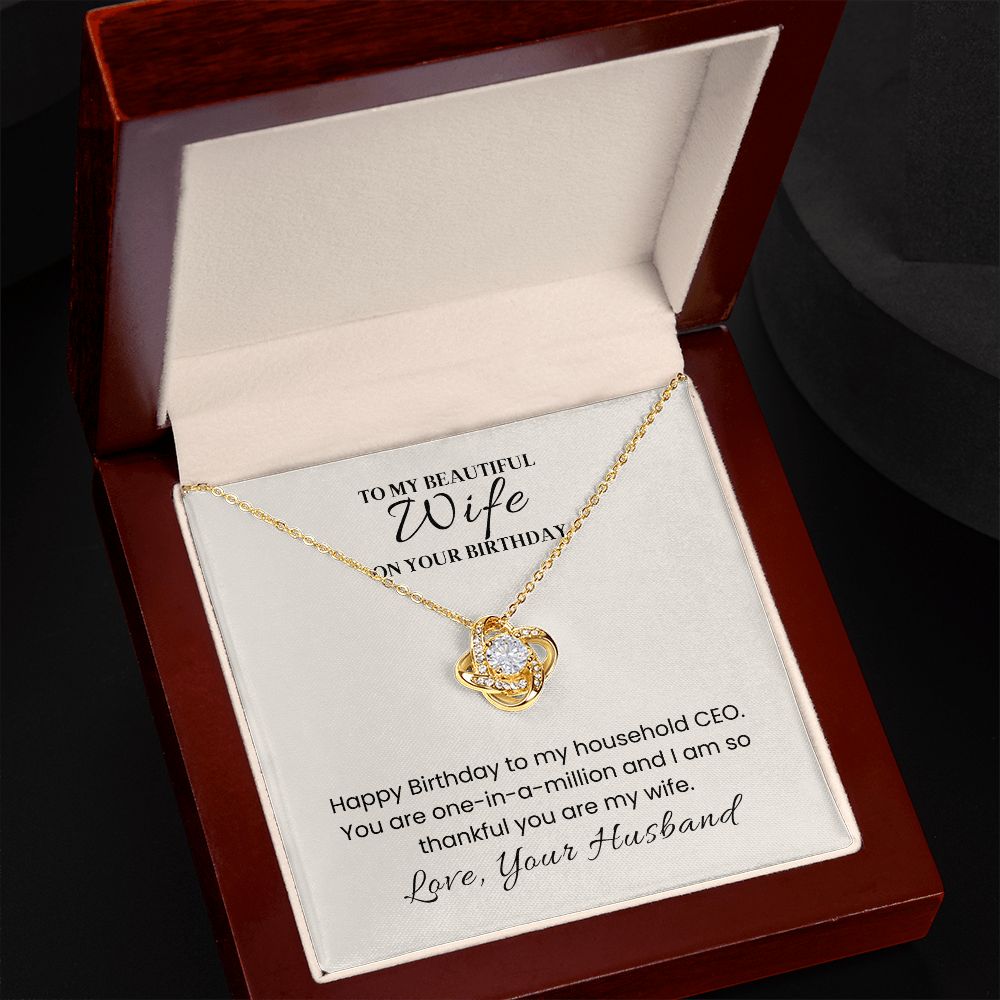 Love Knot Necklace for Wife Birthday