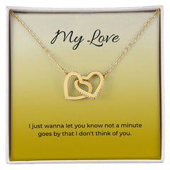Interlocking Hearts Necklace (Yellow & White Gold Variants)
