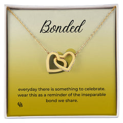 Interlocking Hearts Necklace (Yellow & White Gold Variants)