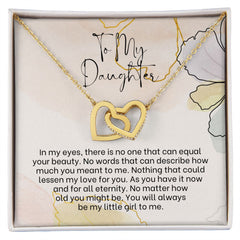 Interlocking Hearts Necklace For Daughter
