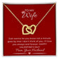 Interlocking Hearts Necklace For Her on Valentine's Day