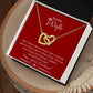 Interlocking Hearts Necklace For Her on Valentine's Day