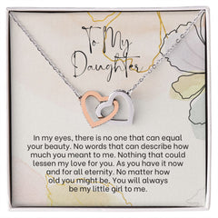 Interlocking Hearts Necklace For Daughter