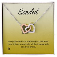 Interlocking Hearts Necklace (Yellow & White Gold Variants)