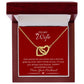 Interlocking Hearts Necklace For Her on Valentine's Day